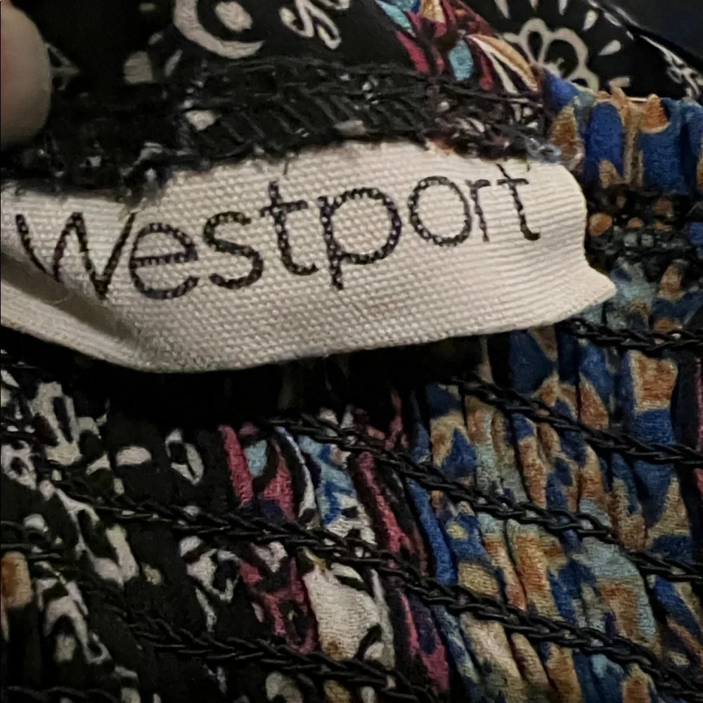 Westport Bohemian Multicolor Off-Shoulder Top long sleeve/ Size 3X - Picture 10 of 13